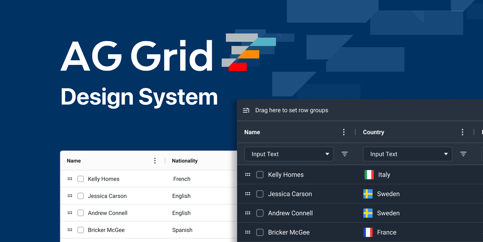 AG Grid Figma Design System